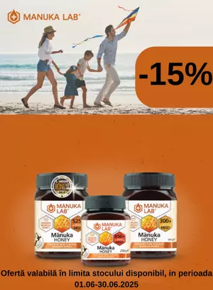 Promotie cu reducere 15% la Manuka Lab