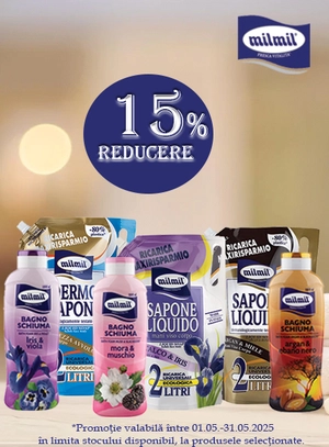 Promotie cu reducere 15% la Mil Mil