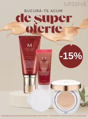 Promotie cu reducere 15% la Missha