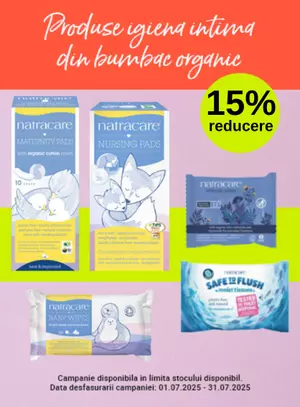 Promotie cu reducere 15% la Natracare