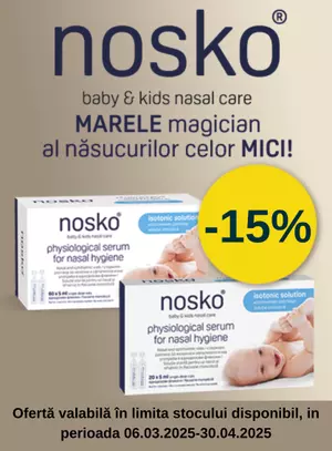 Promotie cu reducere 15% la Nosko