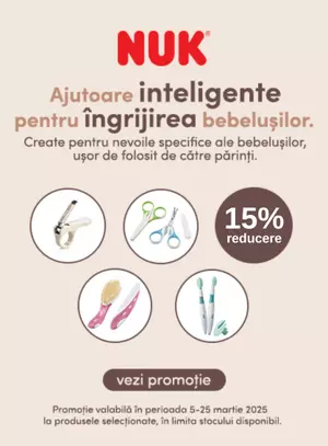 Promotie cu reducere 15% la NUK