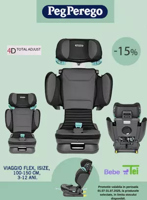 Promotie cu reducere 15% la Peg Perego Viaggio Suttle si Viaggio Flex