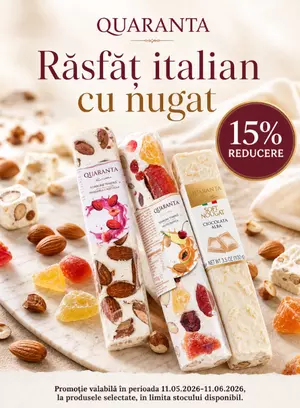 Promotie cu reducere 15% la Quaranta