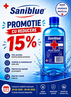 Promotie cu reducere 15% la Saniblue