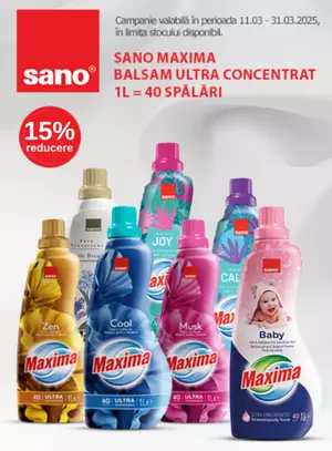 Promotie cu reducere 15% la Sano Balsam