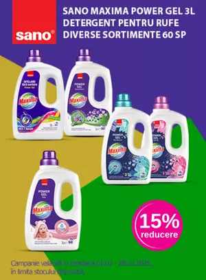 Promotie cu reducere 15% la Sano Maxima