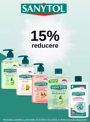 Promotie cu reducere 15% la Sanytol