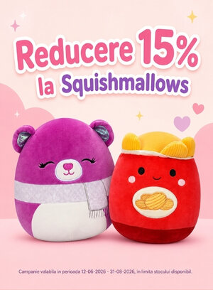 Promotie cu reducere 15% la Squishmallows