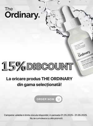 Promotie cu reducere 15% la The Ordinary