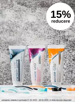 Promotie cu reducere 15% la White Glo