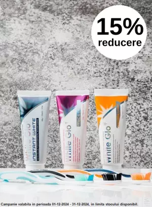 Promotie cu reducere 15% la White Glo