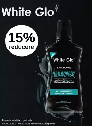 Promotie cu reducere 15% la White Glo