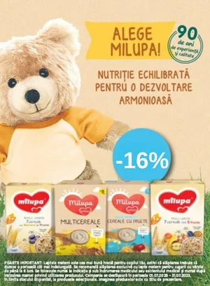 Promotie cu reducere 16% la Milupa