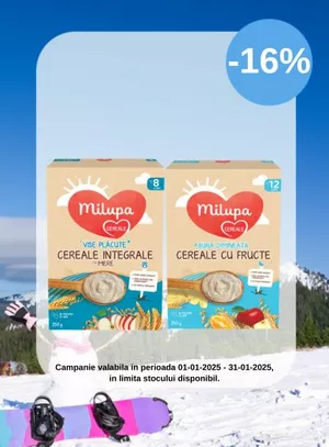 Promotie cu reducere 16% la Milupa