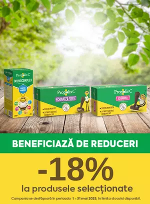 Promotie cu reducere 18% la Fiterman Pharma Propolis C