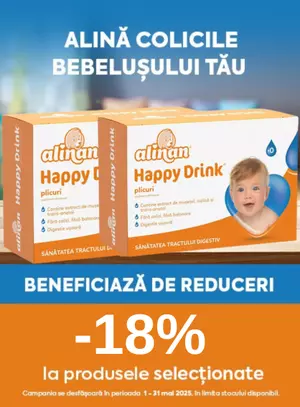 Promotie cu reducere 18% la Happy Drink Alinan Fiterman Pharma
