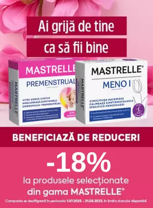Promotie cu reducere 18% la Mastrelle