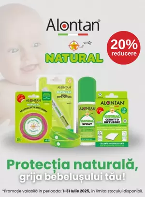Promotie cu reducere 20% la Alontan Natural
