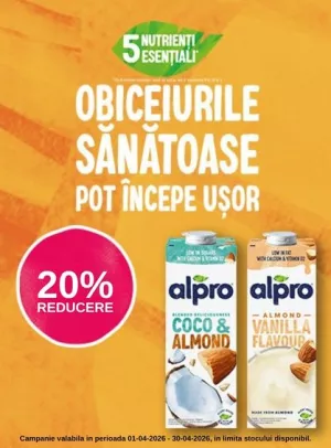 Promotie cu reducere 20% la Alpro