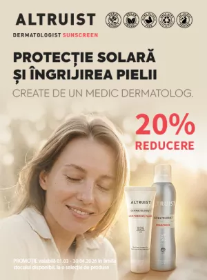 Promotie cu reducere 20% la Altruist
