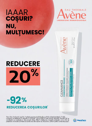 Promotie cu reducere 20% la Avene