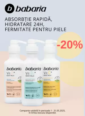 Promotie cu reducere 20% la Babaria