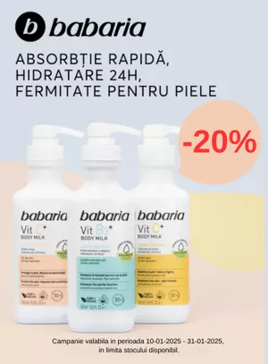 Promotie cu reducere 20% la Babaria