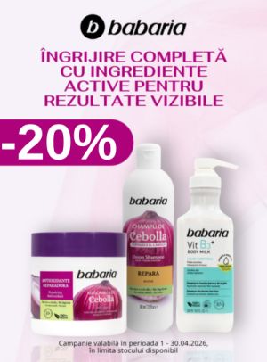 Promotie cu reducere 20% la Babaria