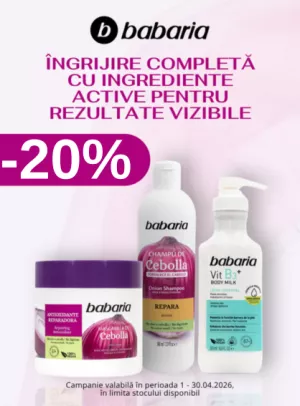 Promotie cu reducere 20% la Babaria