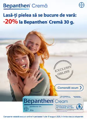 Promotie cu reducere 20% la Bepanthen