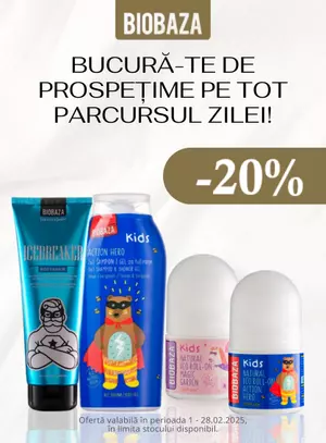 Promotie cu reducere 20% la Biobaza