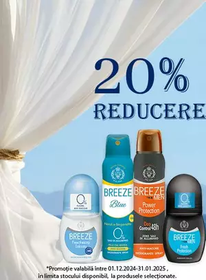 Promotie cu reducere 20% la Breeze