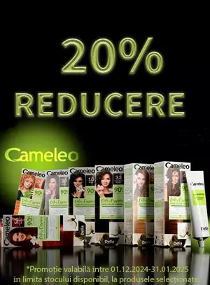 Promotie cu reducere 20% la Cameleo