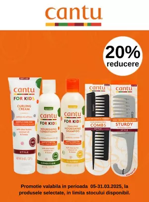 Promotie cu reducere 20% la Cantu