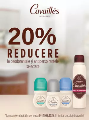 Promotie cu reducere 20% la Cavailles