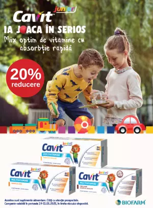 Promotie cu reducere 20% la Cavit Junior