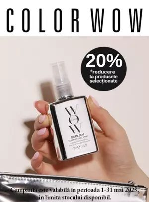 Promotie cu reducere 20% la Color Wow