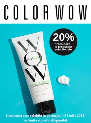 Promotie cu reducere 20% la Color Wow