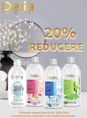 Promotie cu reducere 20% la Delia Cosmetics