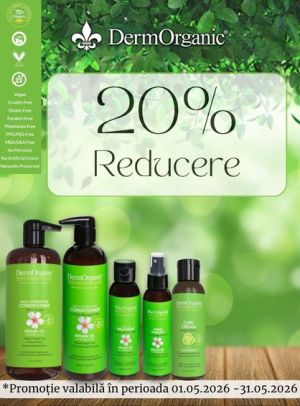 Promotie cu reducere 20% la DermOrganic