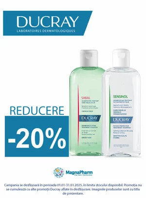 Promotie cu reducere 20% la Ducray