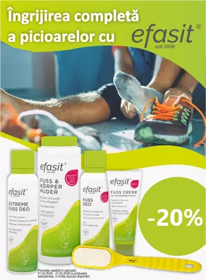 Promotie cu reducere 20% la Efasit