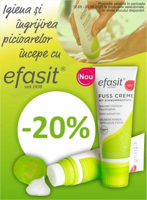 Promotie cu reducere 20% la Efasit