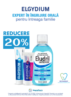 Promotie cu reducere 20% la Elgydium si Eludril