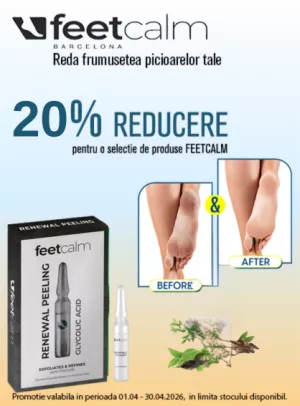 Promotie cu reducere 20% la Feet Calm
