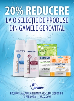 Promotie cu reducere 20% la Gerovital