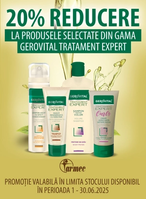 Promotie cu reducere 20% la Gerovital Tratament Expert
