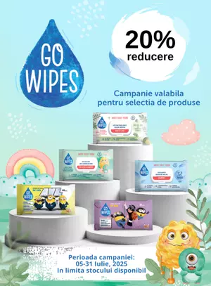 Promotie cu reducere 20% la GoWipes