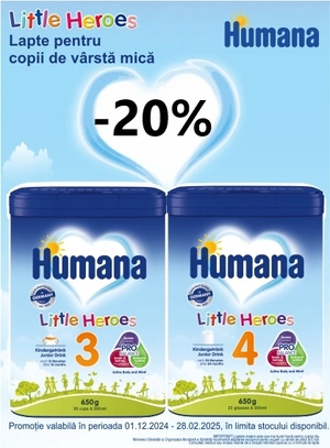 Promotie cu reducere 20% la Humana